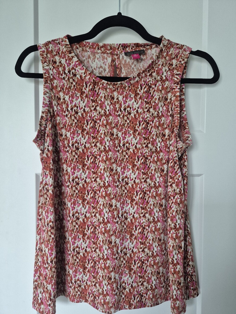 Vince Camuto Womens Medium Pink Multi Floral Print Sleeveless Camisole